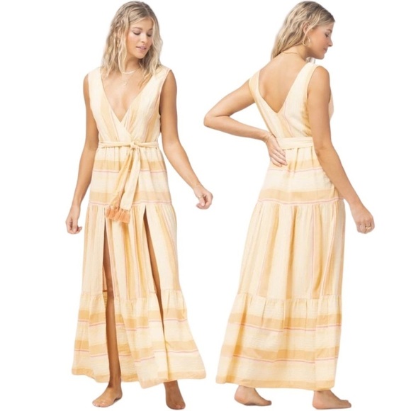 L SPACE COZUMEL STRIPE CLARA DRESS - Picture 1 of 13